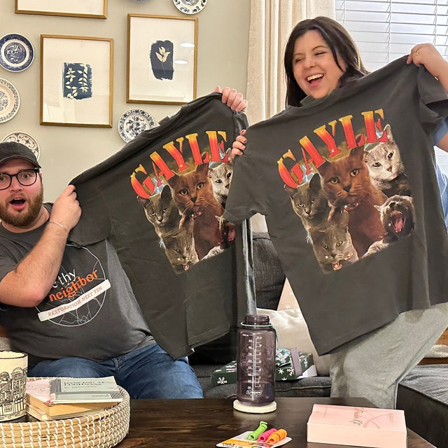 T-shirt vintage avec photo personnalisée pour les amoureux des animaux