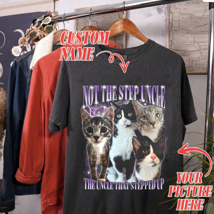 T-shirt vintage avec photo personnalisée pour les amoureux des animaux
