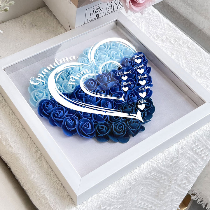 Grandma Hearts Mommy Hearts - Coffret à fleurs personnalisé