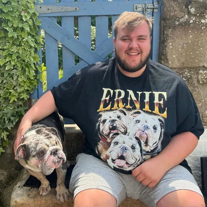 T-shirt vintage avec photo personnalisée pour les amoureux des animaux