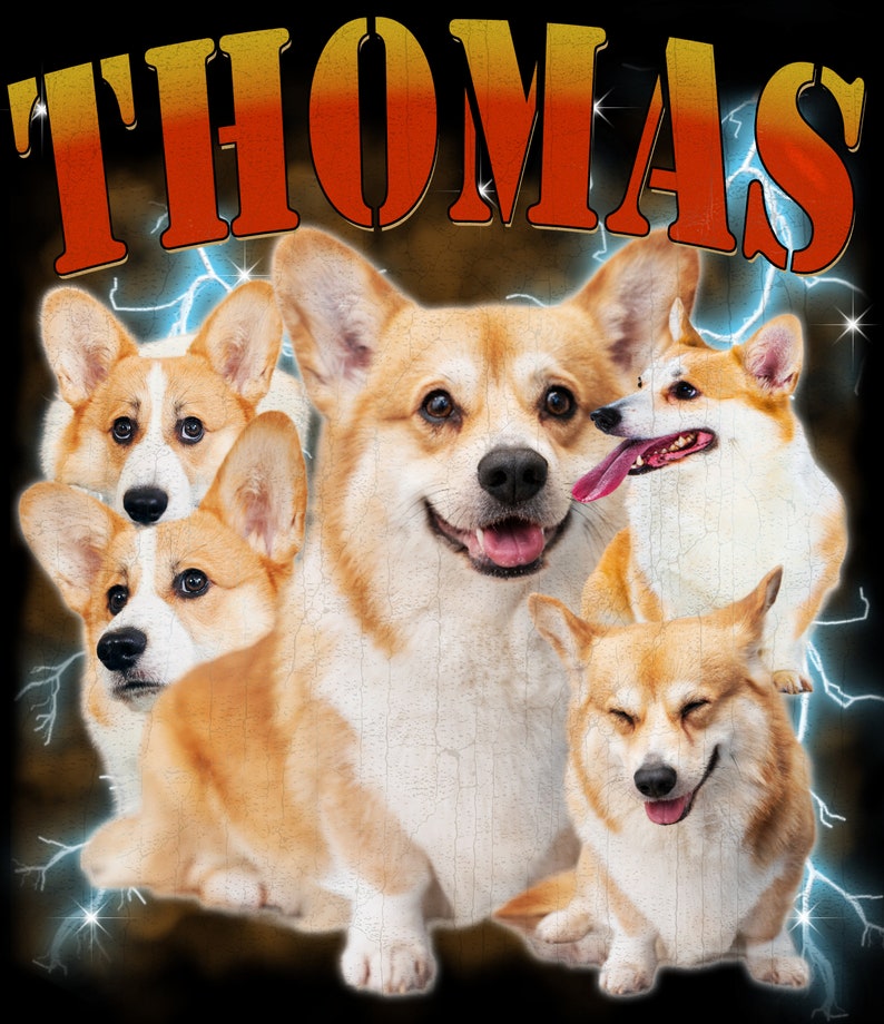 T-shirt vintage avec photo personnalisée pour les amoureux des animaux