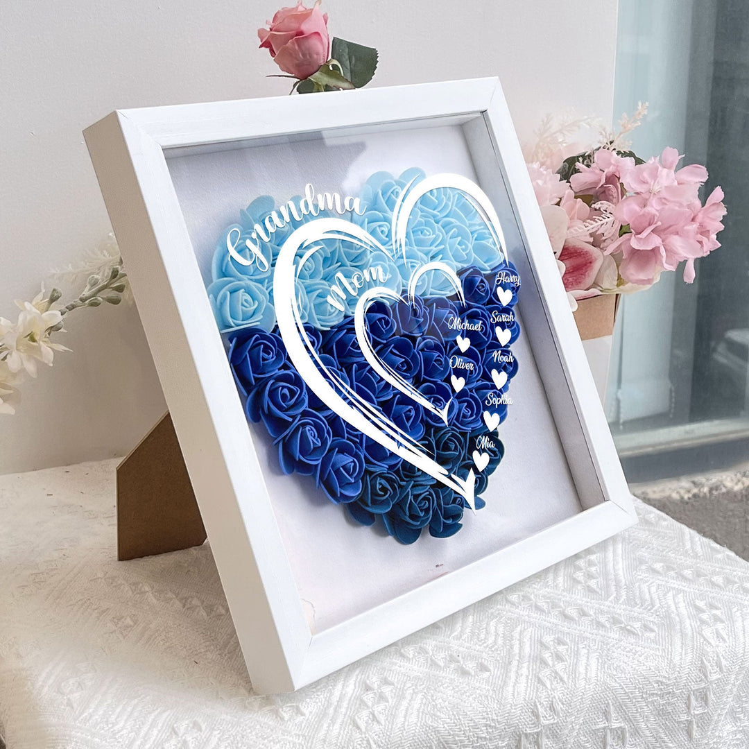 Grandma Hearts Mommy Hearts - Coffret à fleurs personnalisé