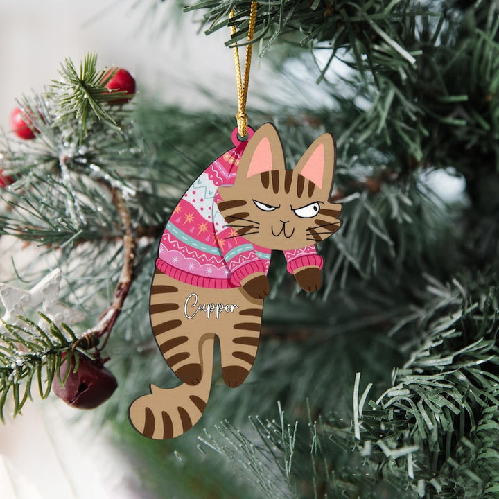Ornements de chat de Noël personnalisés